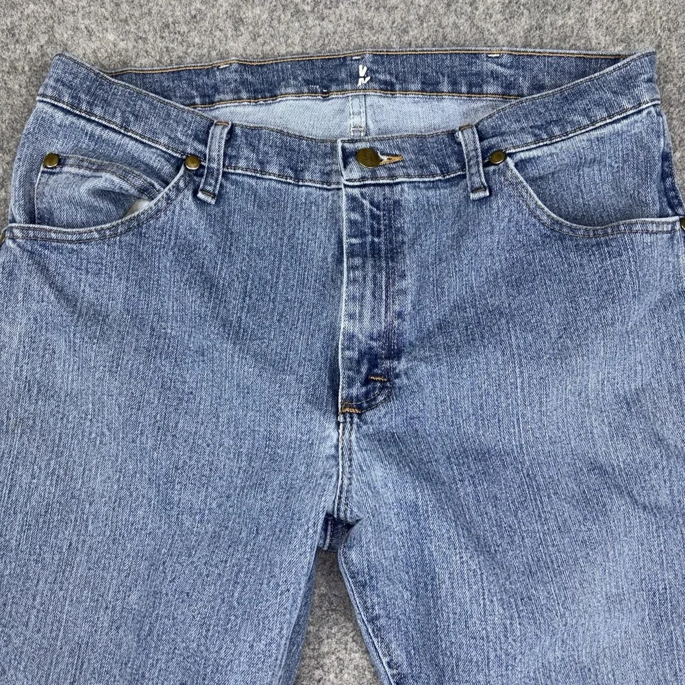Wrangler Western Jeans Mens 34x32 Medium Wash 47MACMT Cowboy Rodeo Work Denim